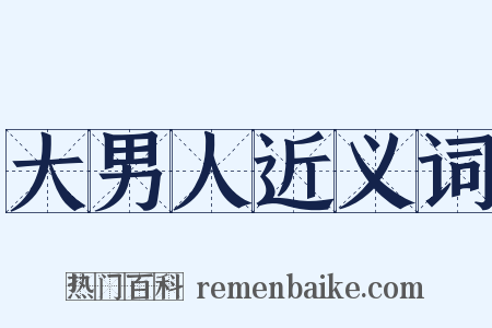 大男人近义词是什么意思的图片